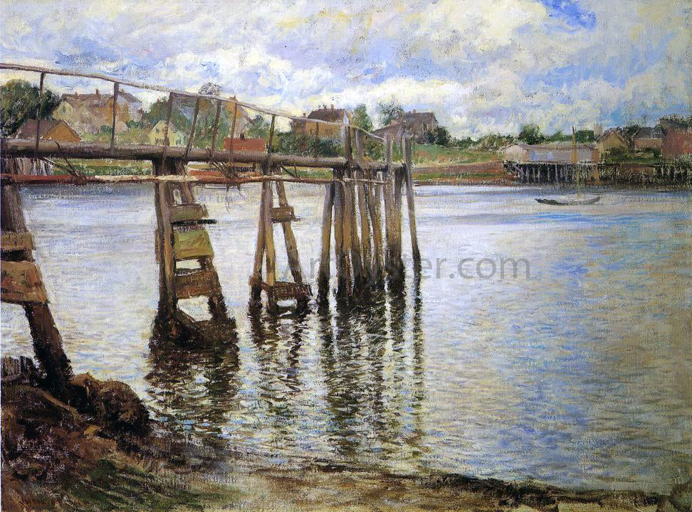  Joseph Rodefer De Camp Jetty at Low Tide - Canvas Print