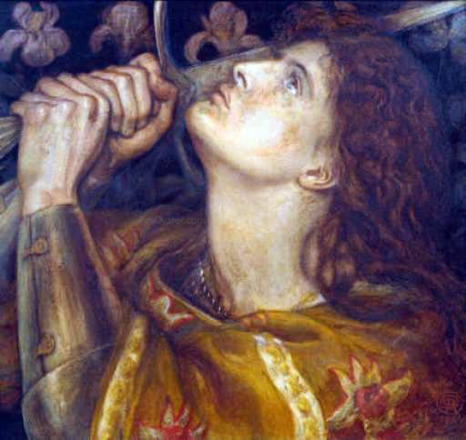  Dante Gabriel Rossetti Joan of Arc - Canvas Print