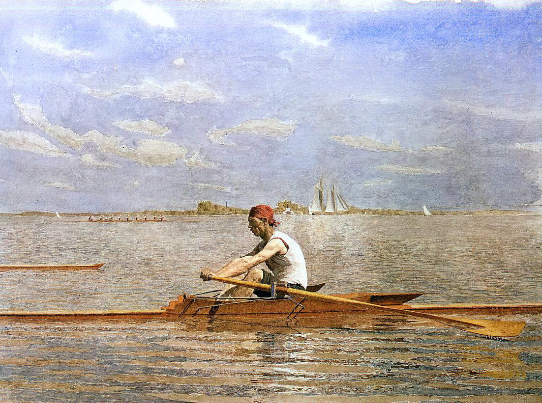  Thomas Eakins John Biglin in a Single Scull - Canvas Print