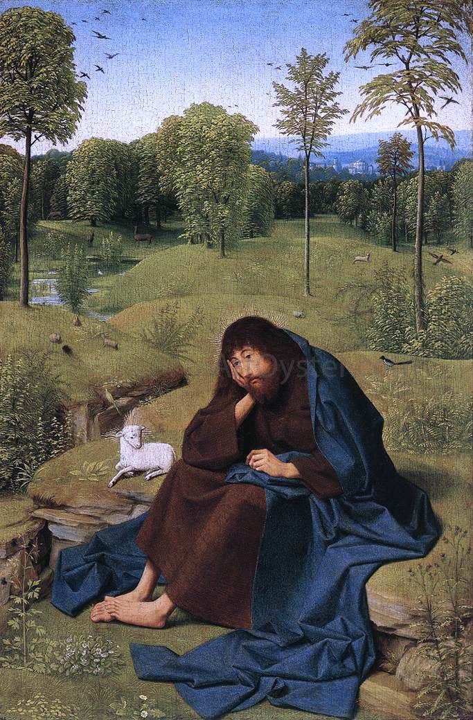  Geertgen Sint Jans John the Baptist in the Wilderness - Canvas Print