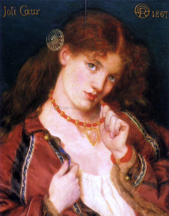  Dante Gabriel Rossetti Joli Coeur (also known as French for) - Canvas Print