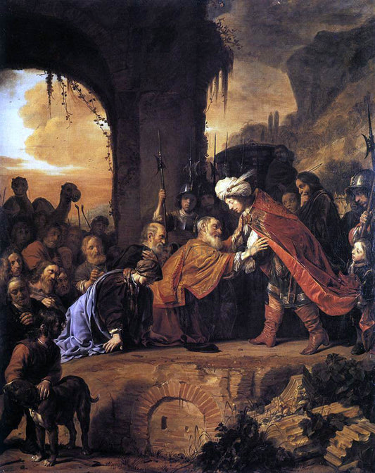  Salomon De Bray Joseph Receives His Father and Brothers in Egypt - Canvas Print