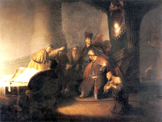  Rembrandt Van Rijn Judas Repentent, Returning the Pieces of Silver - Canvas Print