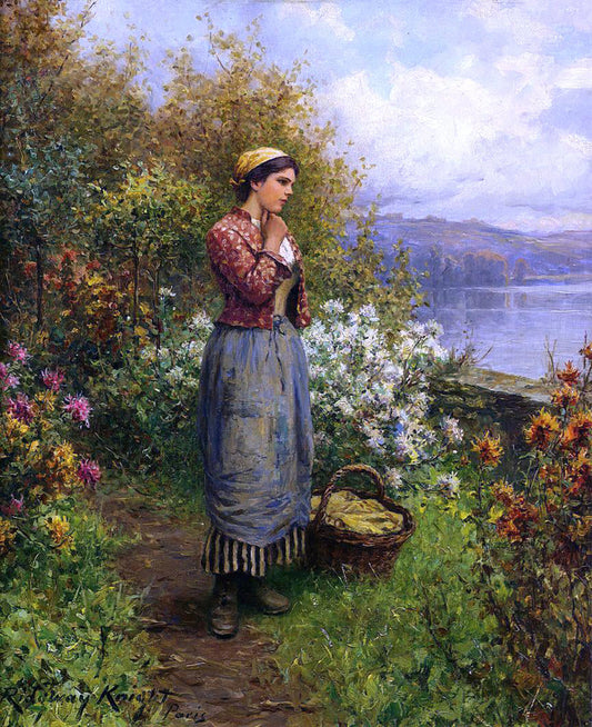  Daniel Ridgway Knight Julia on the Terrace - Canvas Print