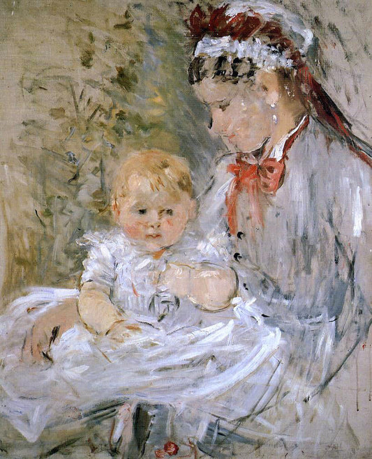  Berthe Morisot Julie with Her Nurse - Canvas Print