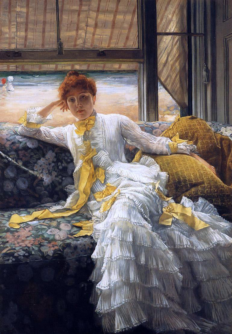  James Tissot July: Specimen of a Portrait - Canvas Print