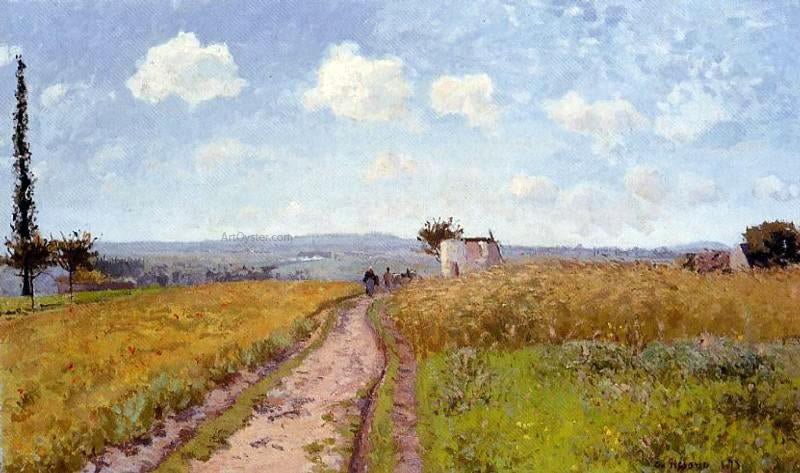  Camille Pissarro June Morning, View over the Hills over Pontoise - Canvas Print