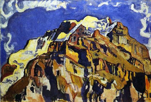  Ferdinand Hodler Jungfrau and Silverhorn, as Seen from Murren - Canvas Print