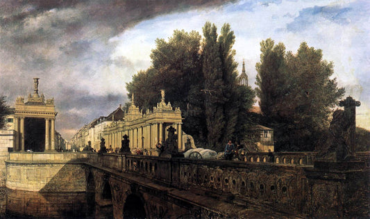  Eduard Gaertner Konigsbrucke and Konigskolonnade - Canvas Print