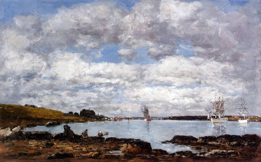  Eugene-Louis Boudin Kerhorl, the Bay, Mouth of the River Landerneau - Canvas Print