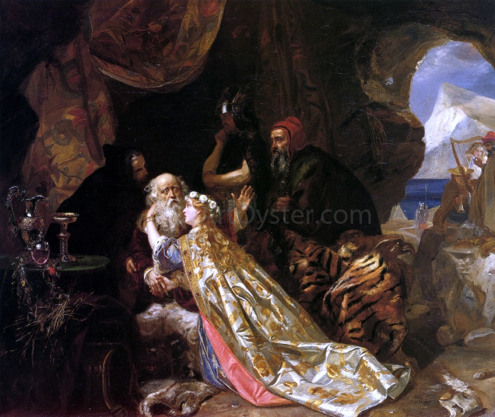  Edward Matthew Ward King Lear and Cordelia - Canvas Print