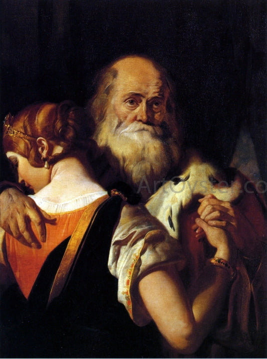  Daniel Maclise King Lear and Cordelia - Canvas Print