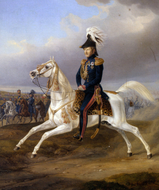  Albrecht Adam King William I of Wurttemberg on Horseback - Canvas Print