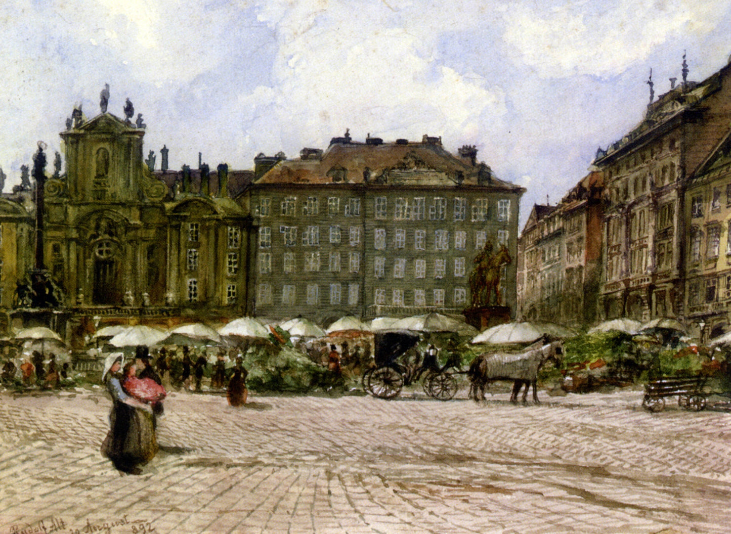  Rudolf Von Alt Kirche am Hof Vienna - Canvas Print