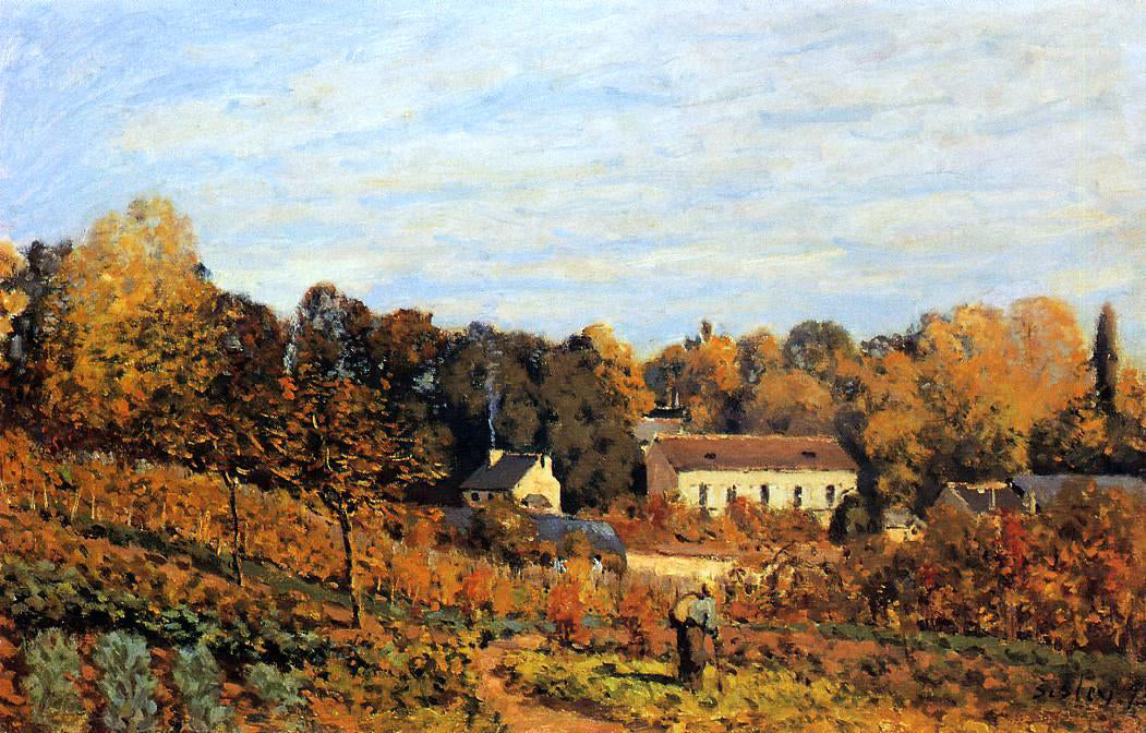  Alfred Sisley Kitchen Garden at Louveciennes - Canvas Print