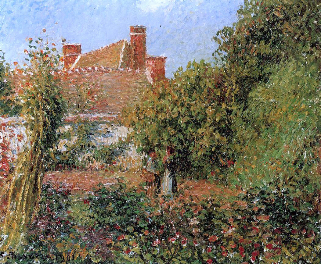  Camille Pissarro Kitchen Garden in Eragny, Afternoon - Canvas Print