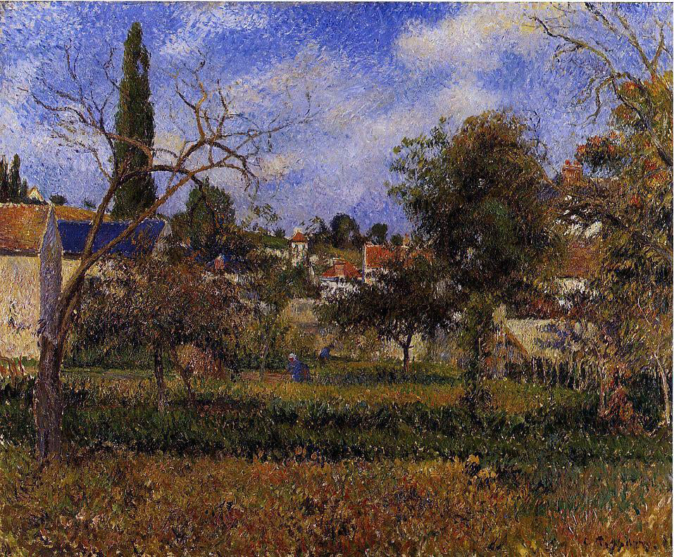  Camille Pissarro Kitchen Gardens, Pontoise - Canvas Print