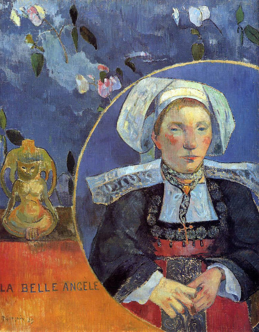  Paul Gauguin La Belle Angele (also known as Madame Angele Satre, the Inkeeper at Pont-Aven) - Canvas Print