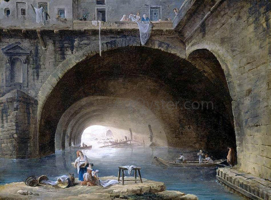  Hubert Robert La Bievre - Canvas Print