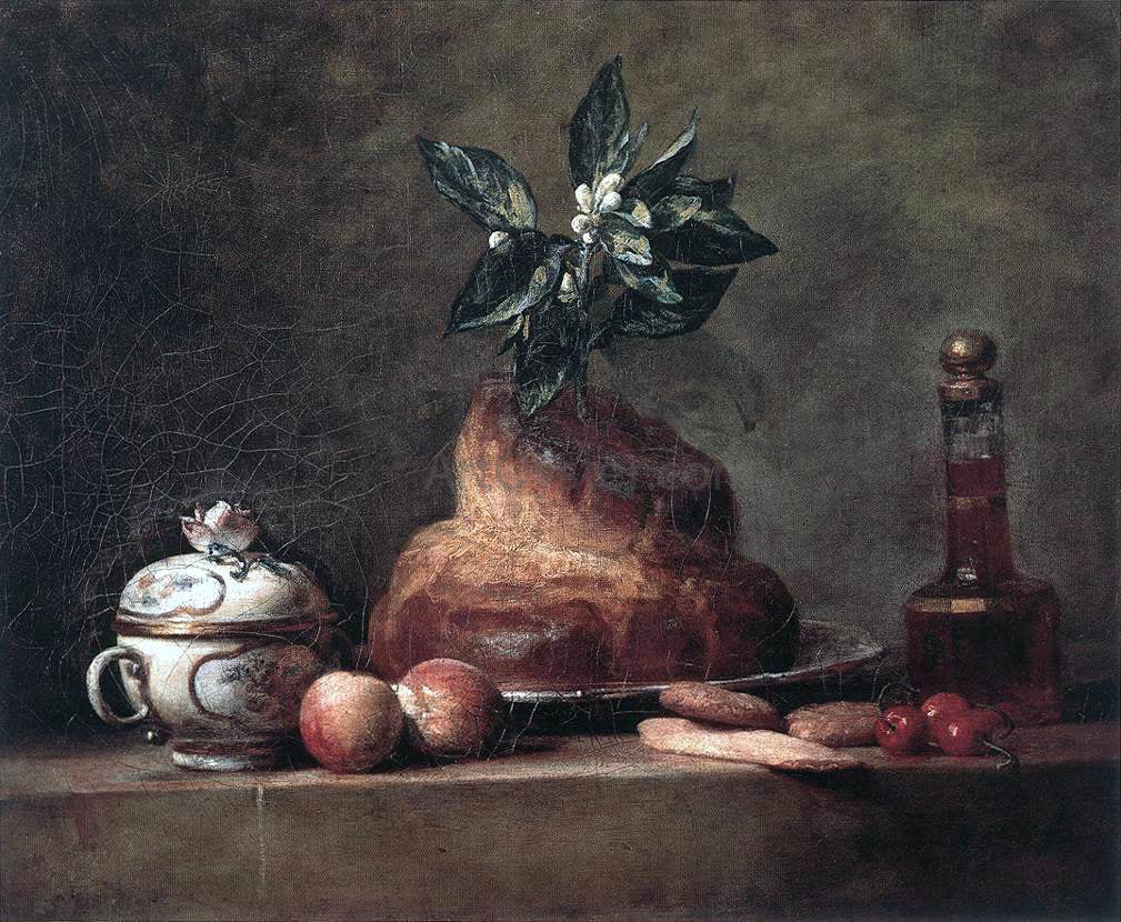  Jean-Baptiste-Simeon Chardin La Brioche - Canvas Print