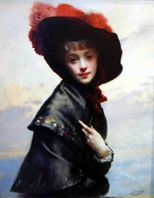  Gustave Jean Jacquet La Coquette - Canvas Print