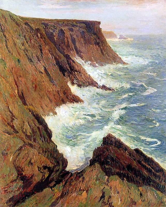  Henri Moret La Cote Sauvage, Croix - Canvas Print