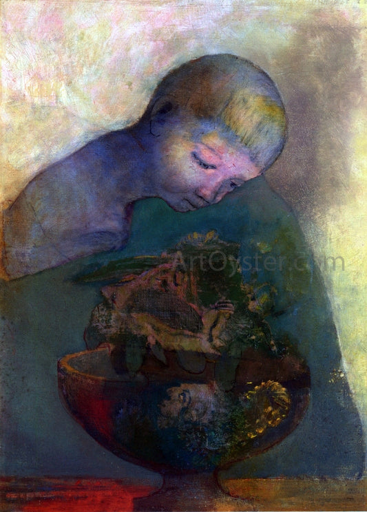  Odilon Redon La Coupe du Devenir (also known as L'Enfant a la Coupe) - Canvas Print