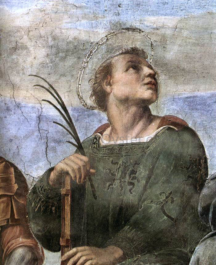  Raphael La Disputa (detail 5) (Stanza della Segnatura) - Canvas Print