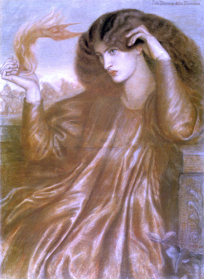  Dante Gabriel Rossetti La Donna della Fiama - Canvas Print