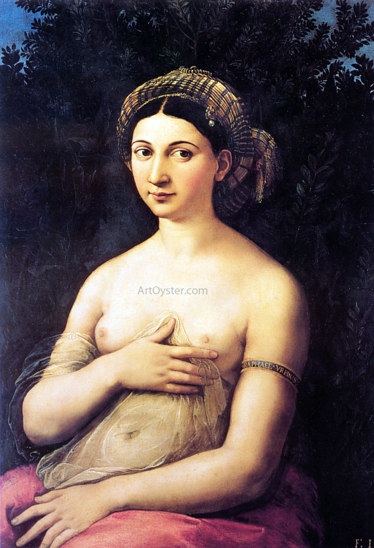  Raphael La Fornarina (also known as Portrait of a Young Woman) - Canvas Print