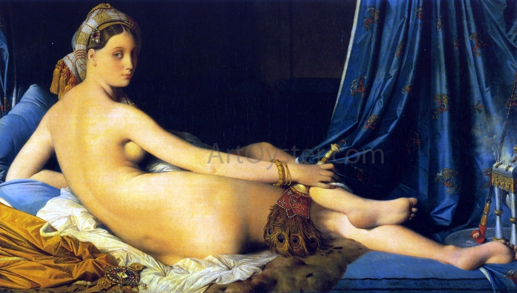  Jean-Auguste-Dominique Ingres La Grande Odalisque - Canvas Print