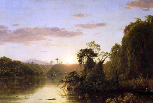  Frederic Edwin Church La Magdalena (also known as Scene on the Magdalena) - Canvas Print