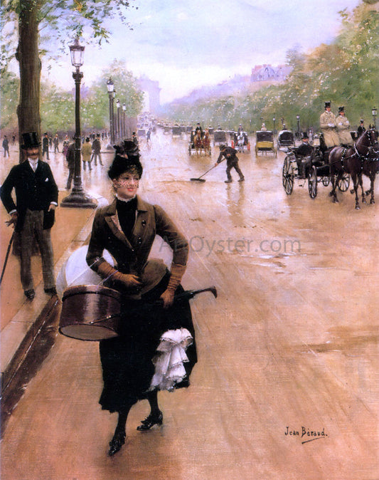  Jean-Georges Beraud La Modiste Sur Les Champs Elysees - Canvas Print