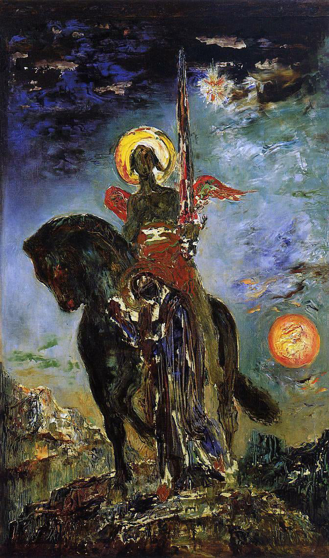  Gustave Moreau La parque et l'ange de la mort - Canvas Print