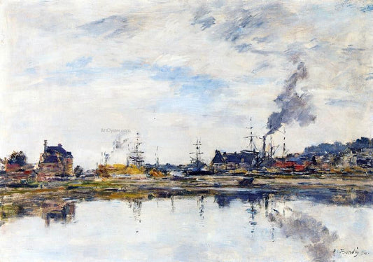  Eugene-Louis Boudin La Retenue a Trouville - Canvas Print