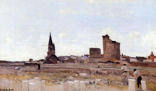  Jean-Baptiste-Camille Corot La Rochelle - Quarry near the Port Entrance - Canvas Print