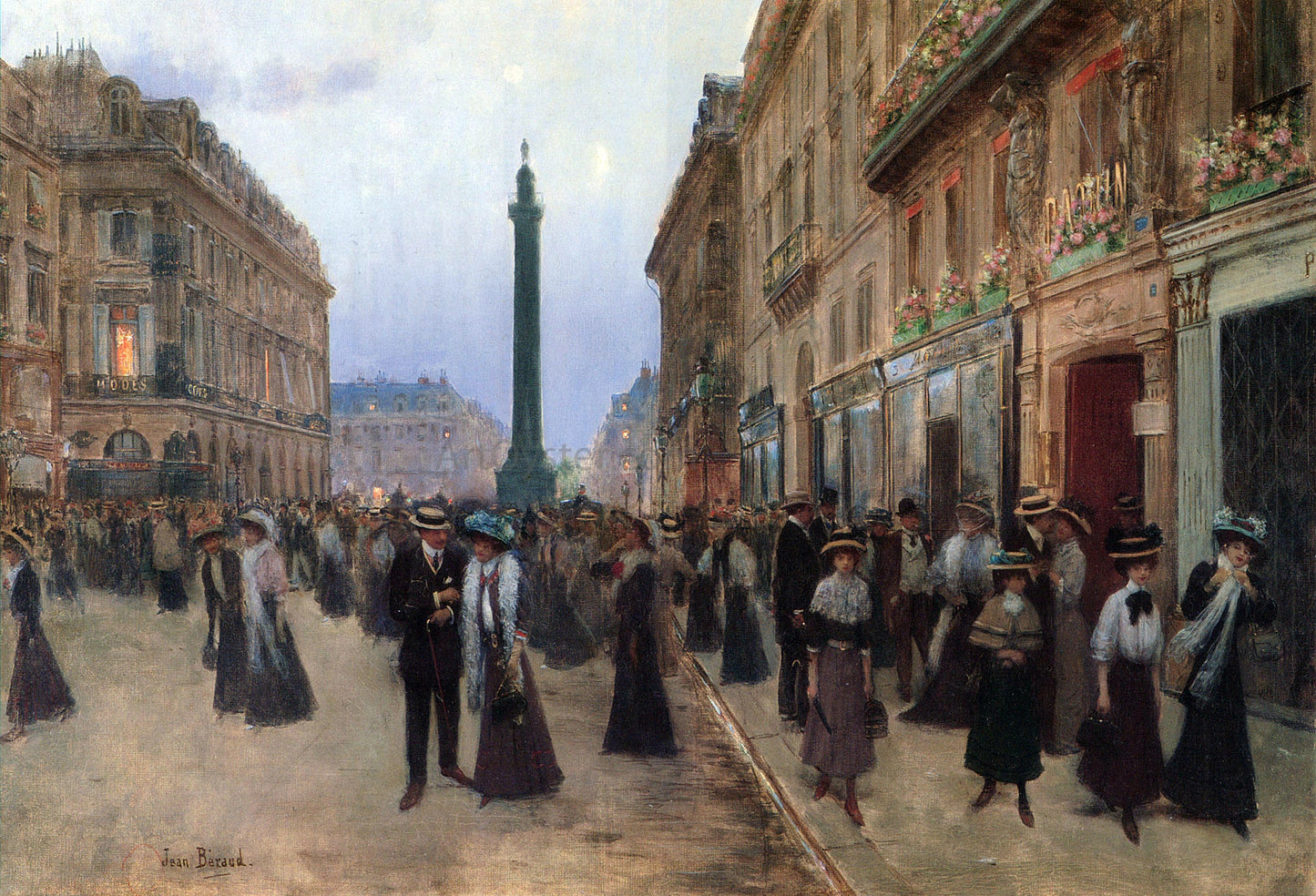  Jean-Georges Beraud La Rue de la Paix - Canvas Print