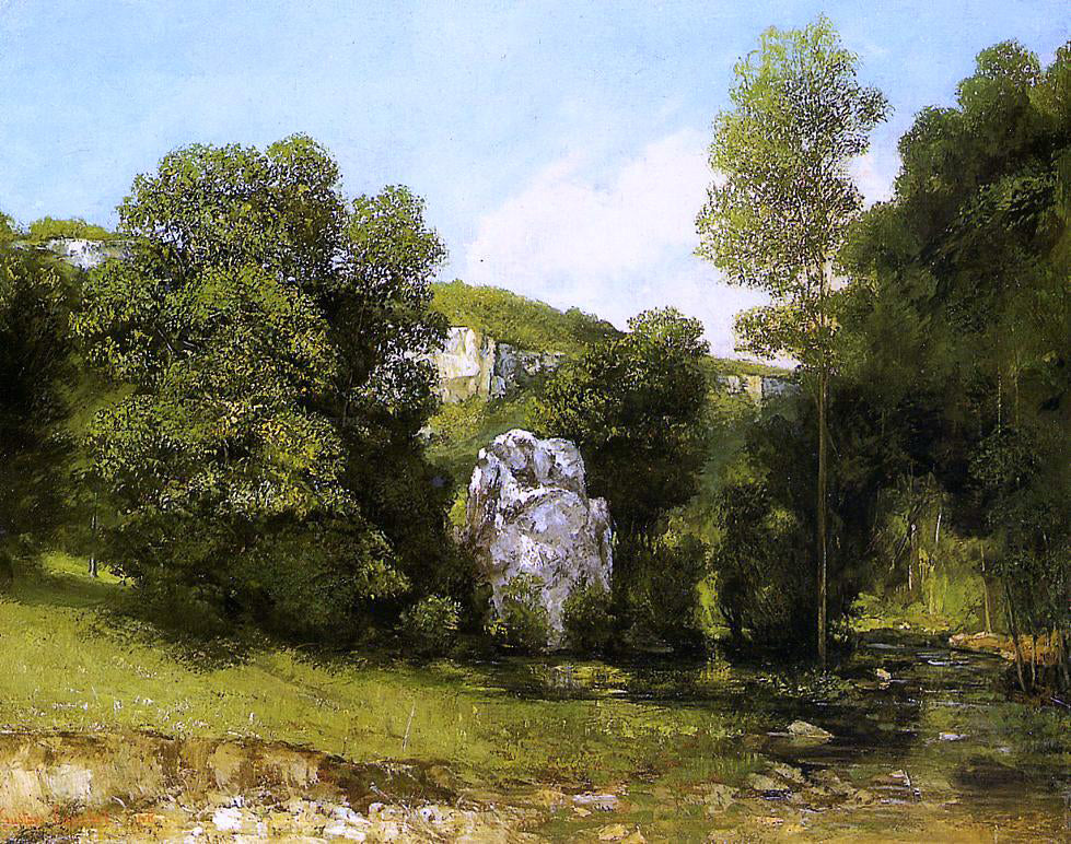  Gustave Courbet La Ruisseau de la Breme - Canvas Print