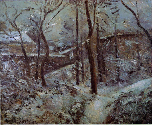  Camille Pissarro La Sente des Pouillsux, Pontoise, Effet de Niege - Canvas Print