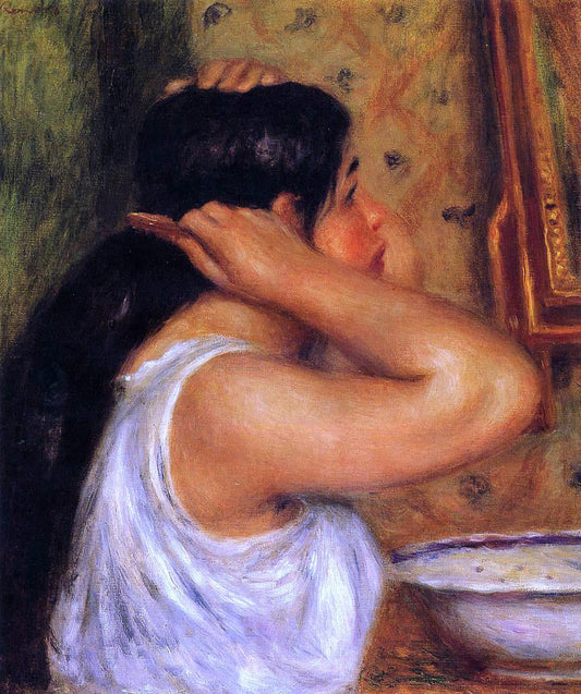  Pierre Auguste Renoir La Toilette - Woman Combing Her Hair - Canvas Print