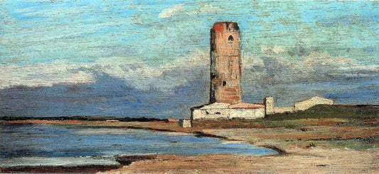  Giovanni Fattori La Torre Rossa (also known as La Torre del Marzocco) - Canvas Print