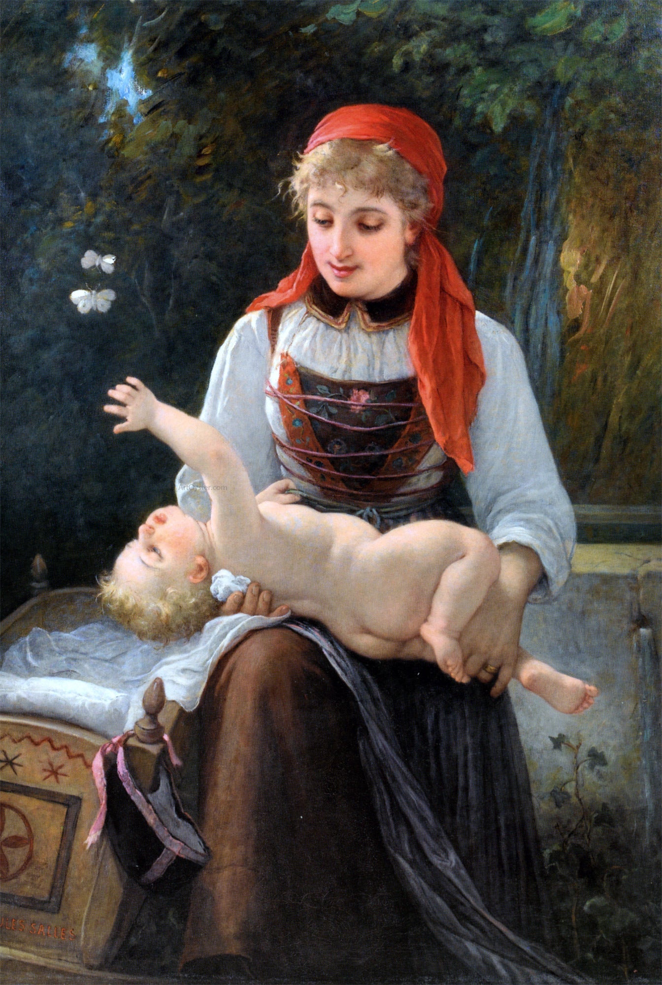  Jules Salles-Wagner La Valaisane - Canvas Print