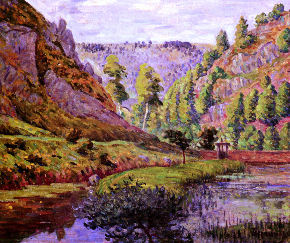  Emile Dezaunay La Vallee de Daoulas - Canvas Print