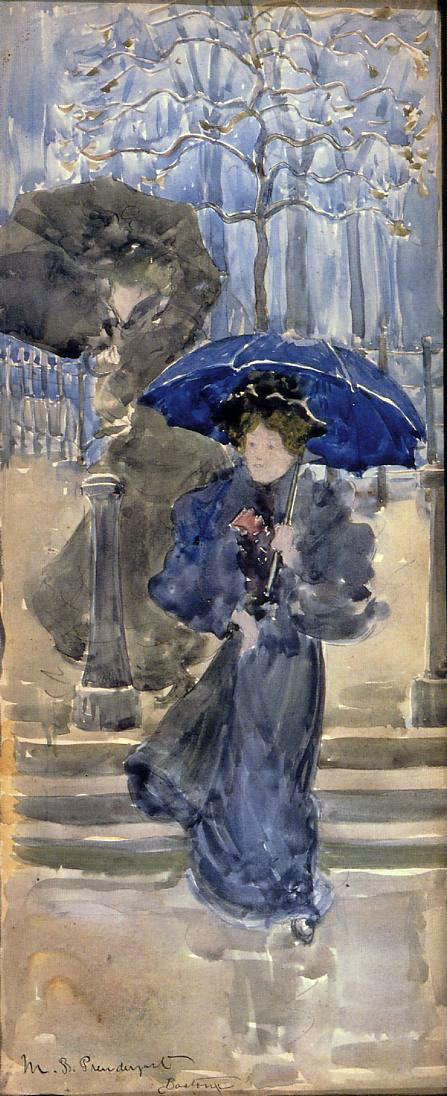  Maurice Prendergast Ladies in the Rain - Canvas Print