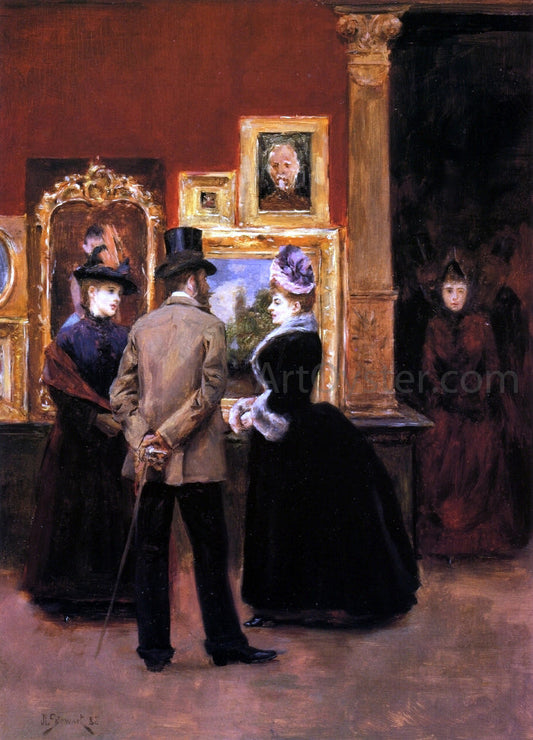  Julius LeBlanc Stewart Ladies with a Gentleman in a Top Hat - Canvas Print
