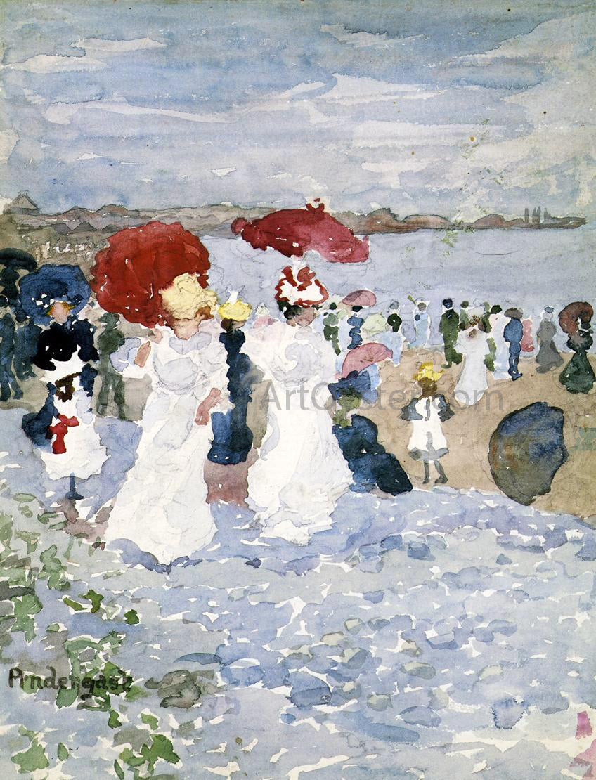  Maurice Prendergast Ladies with Parasols - Canvas Print