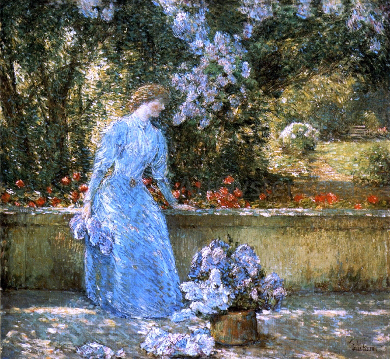  Frederick Childe Hassam Lady in the Park (also known as In the Garden) - Canvas Print