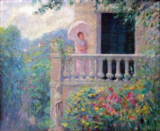  Henri Lebasque A Lady on the Balcony - Canvas Print