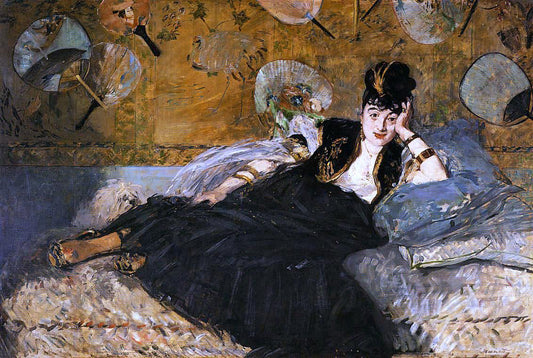  Edouard Manet Lady with Fans, Portrait of Nina de Callais - Canvas Print