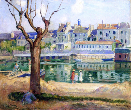  Henri Lebasque Lagny, View of the Quai de Pamponne - Canvas Print